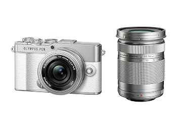 【中古】(非常に良い)OM SYSTEM PEN E-P7 EZダブルズームキット ホワイト|ハッピーストア藤岡