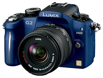 【中古】(非常に良い)パナソニック デジタル一眼カメラ G2レンズキット(14-42mm/F3.5-5.6付属) コンフォートブルー DMC-G2K-A|ハッピーストア藤岡