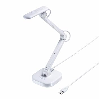 【中古】(非常に良い)サンワサプライ USB書画カメラ 800万画素 CMOS オートフォーカス LEDライト搭載 ホワイト CMS-V46W|ハッピーストア藤岡