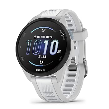 【中古】(非常に良い)ガーミン(GARMIN) Forerunner 165 Music WhiteGray ランニングGPSウォッチ Android/iOS対応 Suica機能搭載 AMOLEDディスプレイ【日本正規品】|ハッピーストア藤岡