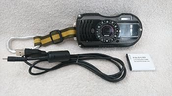 【中古】(非常に良い)PENTAX 防水デジタルカメラ PENTAX WG-3 ブラック 1cmマクロ マクロスタンド付属 LEDライト PENTAX WG-3BK 12685｜ハッピーストア藤岡