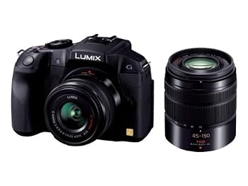 【中古】Panasonic ミラーレス一眼カメラ ルミックス G6 ダブルズームレンズキット 標準ズームレンズ/望遠ズームレンズ付属 ブラック DMC-G6W-K｜ハッピーストア藤岡 65,866円