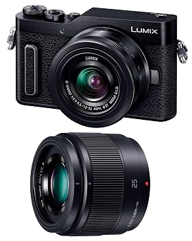【中古】Panasonic ミラーレス一眼カメラ ルミックス GF10 ダブルレンズキット 標準ズームレンズ/単焦点レンズ付属 ブラック DC-GF10W-K｜ハッピーストア藤岡