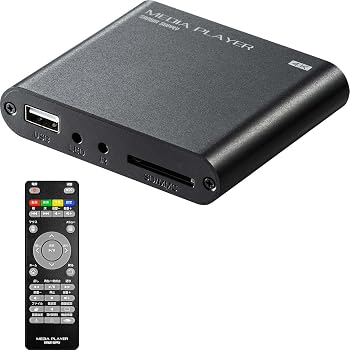 【中古】(非常に良い)サンワダイレクト 4K対応 メディアプレーヤー USBメモリ/SDカード対応 HDMI/RCA出力 MP4再生 400-MEDI023|ハッピーストア藤岡