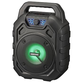 【中古】(非常に良い)オーム(OHM)オーム電機AudioComm スピーカー ワイヤレス Bluetooth5.3 サウンド連動イルミネーション ポータブルパーティースピーカー USBメモリ|ハッピーストア藤岡