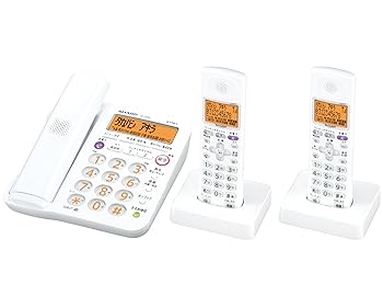 【中古】シャープ デジタルコードレス電話機 子機2台付き 1.9GHz DECT準拠方式 ホワイト系 JD-G55CW-W|ハッピーストア藤岡
