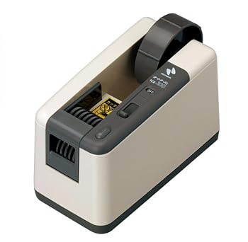 【中古】ニチバン テープカッター 電動 オートテーパー TCE-100 アイボリー|ハッピーストア藤岡