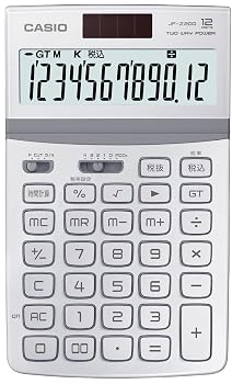 【中古】(非常に良い)カシオ 電卓 ジャストタイプ 12桁 ホワイト JF-Z200WE-N｜ハッピーストア藤岡 7,687円