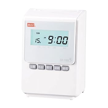 【中古】マックス タイムレコーダー 1日4回印字 簡易月間集計機能付き ER-110S5|ハッピーストア藤岡