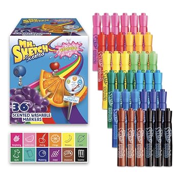 【中古】Mr. Sketch(ミスタースケッチ) 香り付き 洗えるマーカー チゼルチップマーカー アソートカラー 36本|ハッピーストア藤岡