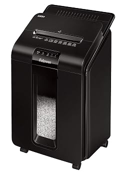 【中古】(非常に良い)フェローズ シュレッダー 業務用 オートフィード ミニカット 100枚まとめて自動細断 ホチキス クリップ 対応 100M 4629501｜ハッピーストア藤岡