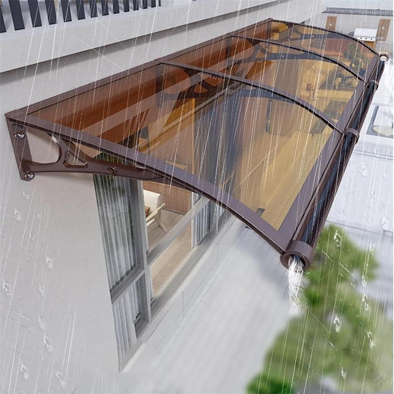 快適玄関空間 ポリカ屋根で四季対策 簡単DIYオーニング 雨風紫外線から守る 雪圧にも強い 暮らしアップグレード 取り付け5分の新素材庇 スタイリッシュテラスシェルター|ハッピーストリーム