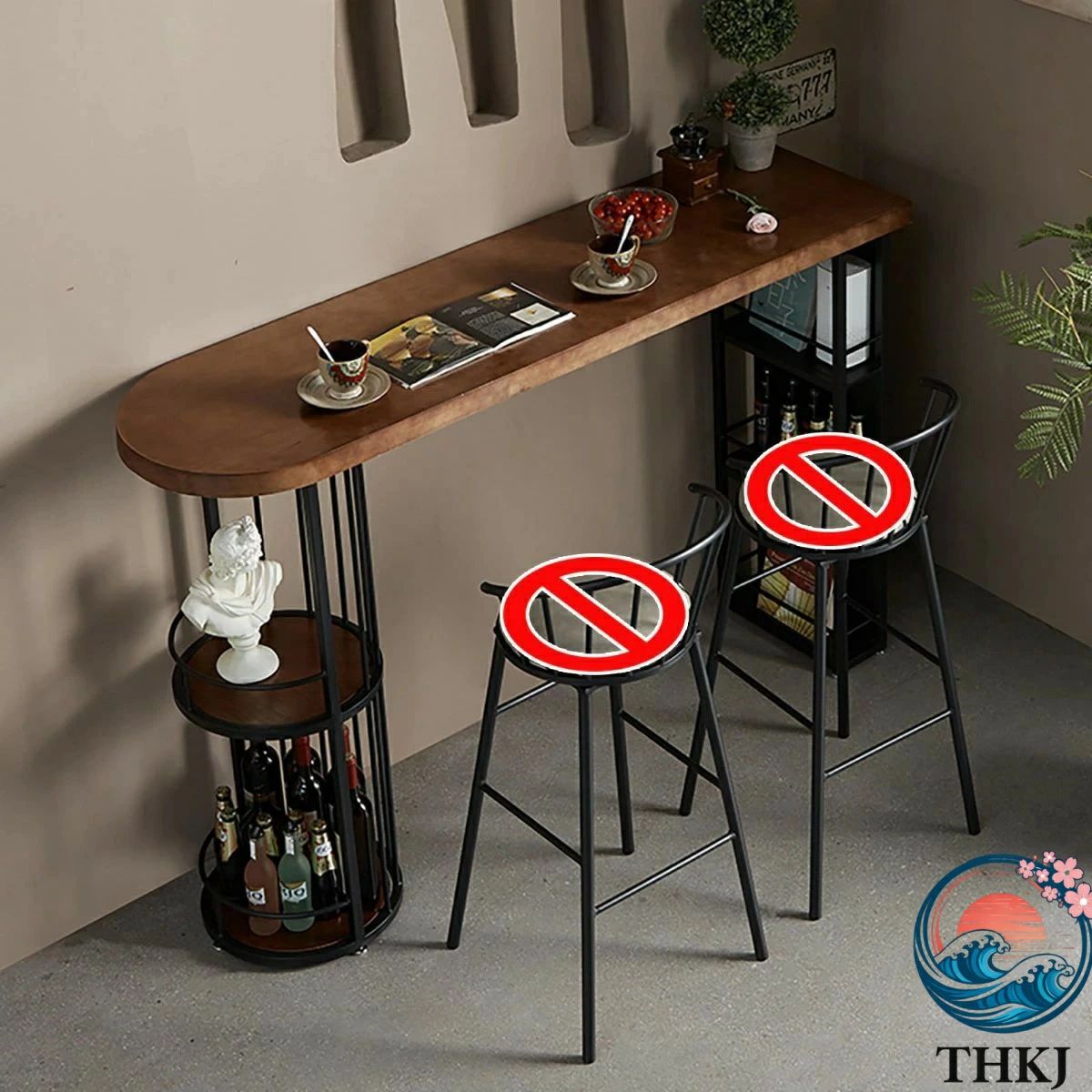 ハイテーブル カフェテーブル ハイテーブル 組み立てが簡単(椅子は含まれていません) 160×45×106cm 木製 バーカウンター パソコンデスク おしゃれ キッチン バーテーブル ダイニングテーブル デスク テーブル カウンターテーブル|ハッピーストリーム