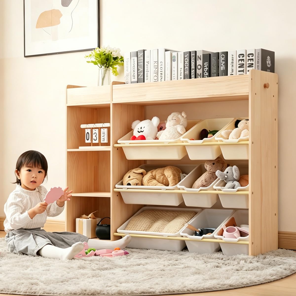 生まれながら木 子供部屋 傾倒押しとどめる 丸角処理 パウダーコンパクト 小物 広々とした手あい はだ着ボックス席付 棚 大電気容量 手あそび箱 カテゴリー化 水洗いする能力のある (自然的) 納めるボックス席 納める仕合わせ 片付けが身につく知育調度品 ランドセル仕合わせ 精神的な統合分かりやすい 愛くるしい ピクチュアブック棚 ちびっ子用調度品