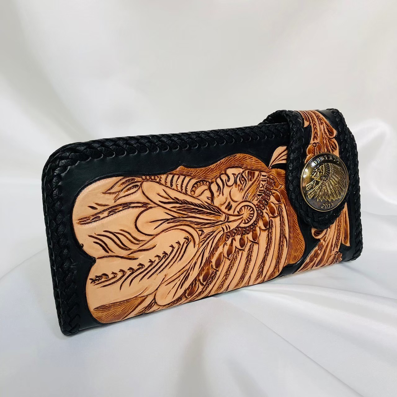 楽天市場】カイマン 牛革 ショートラウンド財布 ブラウン ワニ革