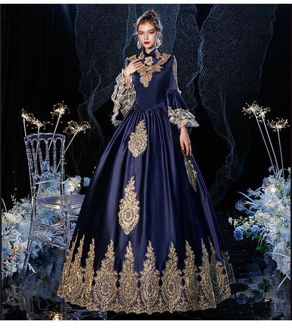 マリー アントワネット ロココ調 貴族風 ドレス 宮廷 18世紀 女性用 お姫様ドレス バケーションドレス ボールガウン クリスマスフレア