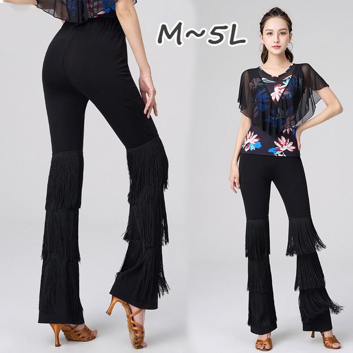 楽天市場】社交ダンス衣装 パンツ ズボン レディース 長パンツ