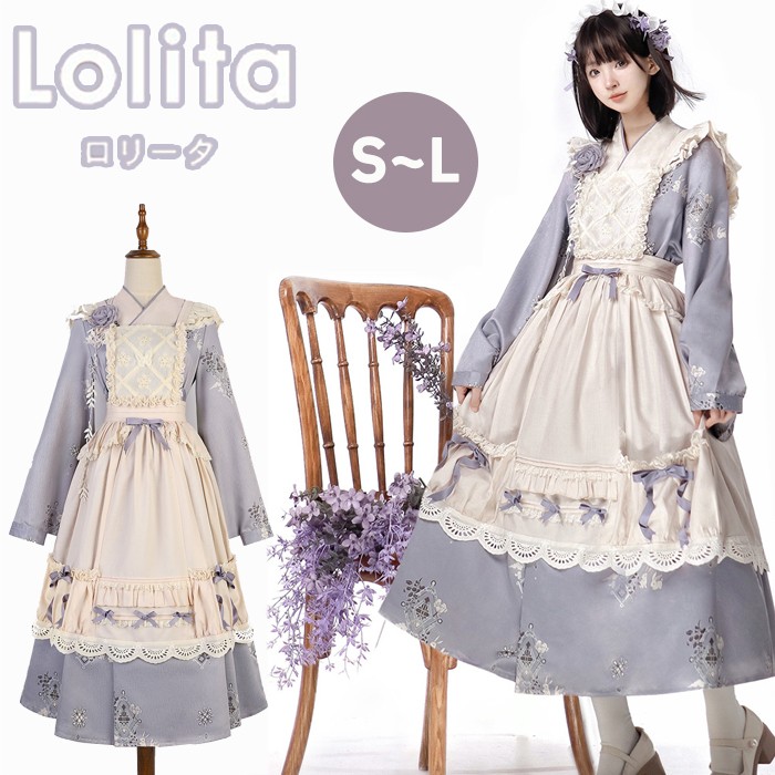 楽天市場】ロリータワンピース ワンピース ロング丈 レディース リボン