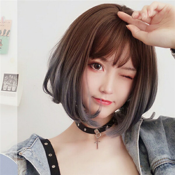 楽天市場 ウィッグ ロリータ風 Lolita 原宿風 かつら 前髪 ショートヘア つけ毛 レディース コスプレ用 コスプレウィッグ ハロウィン 耐熱ウィッグ コスチューム 小顔効果抜群 可愛い 仮装 大人用 Dp046g4g4f4 発表会ドレス Happysunny