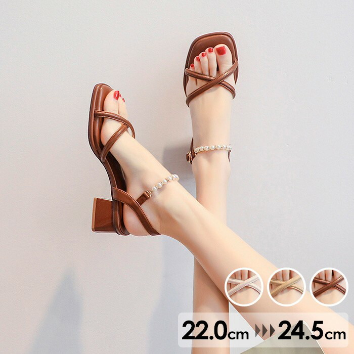 楽天市場】サンダル レディース アンクルストラップ チャンキー