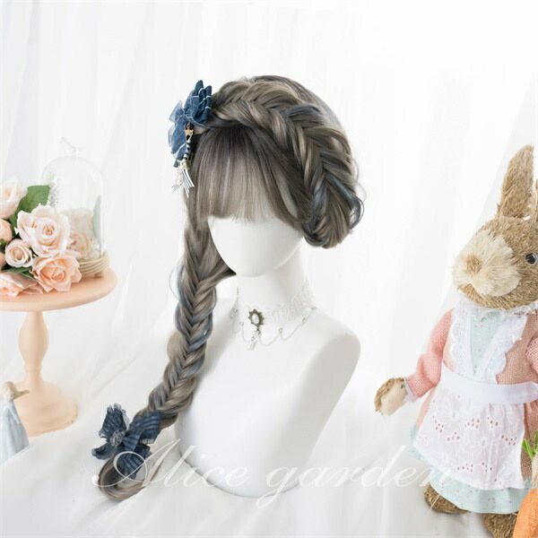 ウィッグ Lolita メッシュ ロリータ風 原宿風 かつら 巻き毛 ぱっつん ...