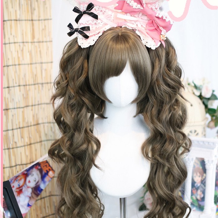 フルウィッグ ロング ウェーブ 巻き髪 かつら 女性 カール レディース ギャル (高熱糸) フルウイッグ 前髪 女装 耐熱 自然 通気 小顔効果 mm012zbzbm3