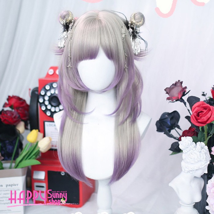 フルウィッグ かつら 女性 前髪あり 原宿 可愛い キュート ウイッグ wig コスプレ 耐熱ウィッグ 小顔効果抜群 コスチューム ロリータ 文化祭 学園祭 イベント ハロウィン レトロ風 変装 仮装 女装 na022zbzbx1