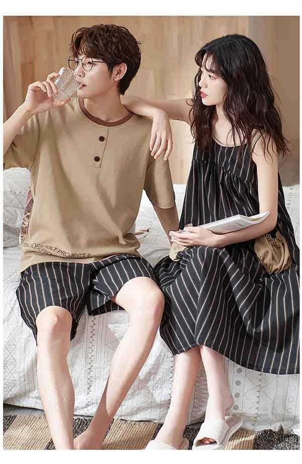 梨パジャマ 一式 座敷アパレル ペア 座敷到着 寝巻き 泰平 ノー捩り キャミワンピ ストライプ 上下セット 半袖 ショートパンツ 下穿 ストライプ バー居物 縦縞 おひとそろい お宿ひと時 のそのそ 骨休め メンズ レディース 配物 結ばれるお祭 Dw3zezex1 Cannes