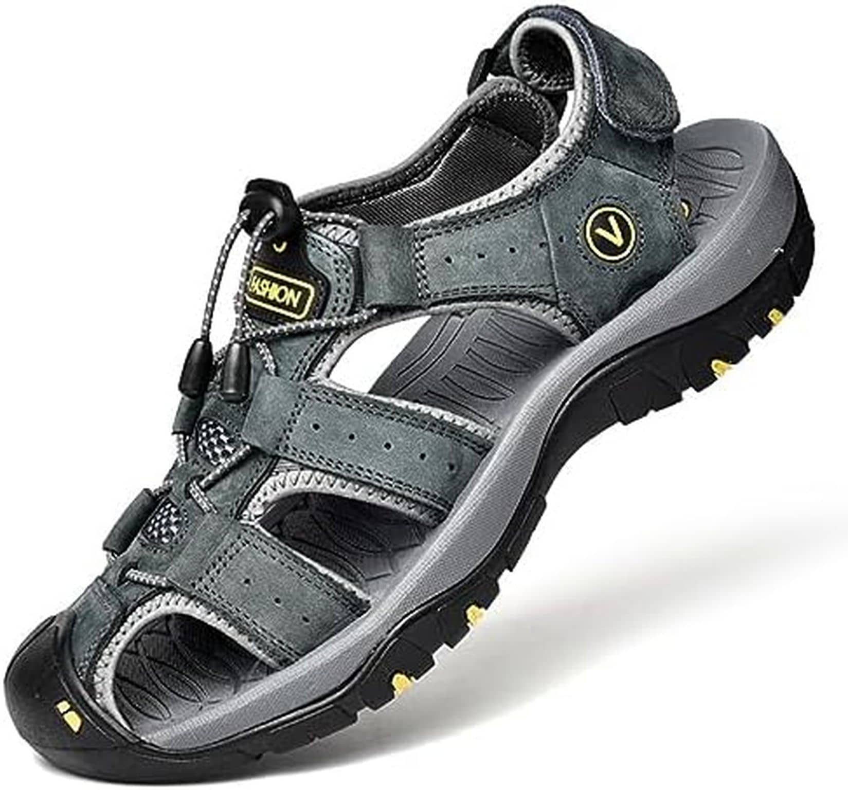 登山サンダル スポーツサンダル スニーカーサンダル メンズ トレッキングサンダル 夏用 ベルクロ スポサン ビーサン 透かし彫り つま先保護 ランニング 釣り 痛くない 大きいサイズ