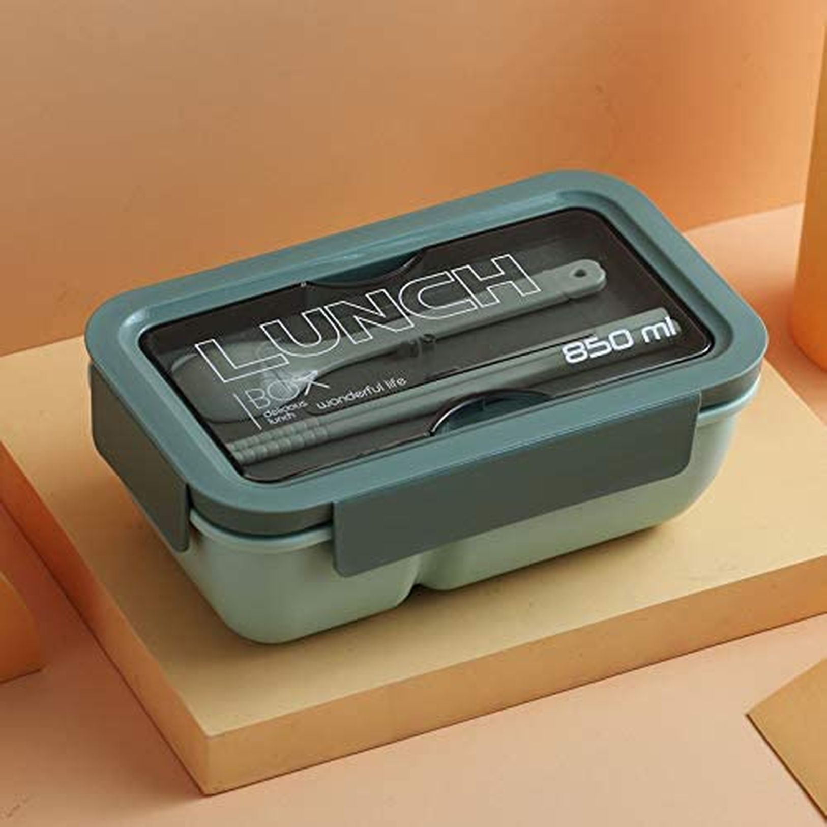 弁当箱 1段 ランチボックス おべんとう箱 電子レンジ可用 カトラリー付き 学生向けのBPAフリーランチコンテナー お弁当箱 女性 男性 高校生 職人 食器付き 漏れない弁当箱 耐衝撃 耐高温 大容量
