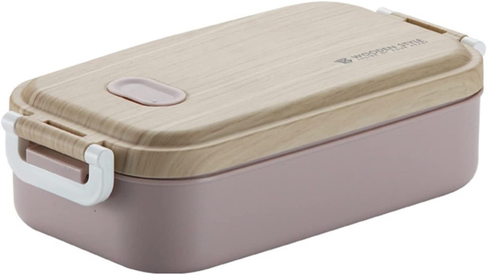 弁当箱 ステンレス ランチボックス コンパクト收納 ポータブル式 空気弁 漏れない弁当箱 ふわっと盛れる 木紋 耐衝撃性 仕切り 漏れ防止 密閉 フレッシュランチボックス 2点ロック 細長弁当箱 フー