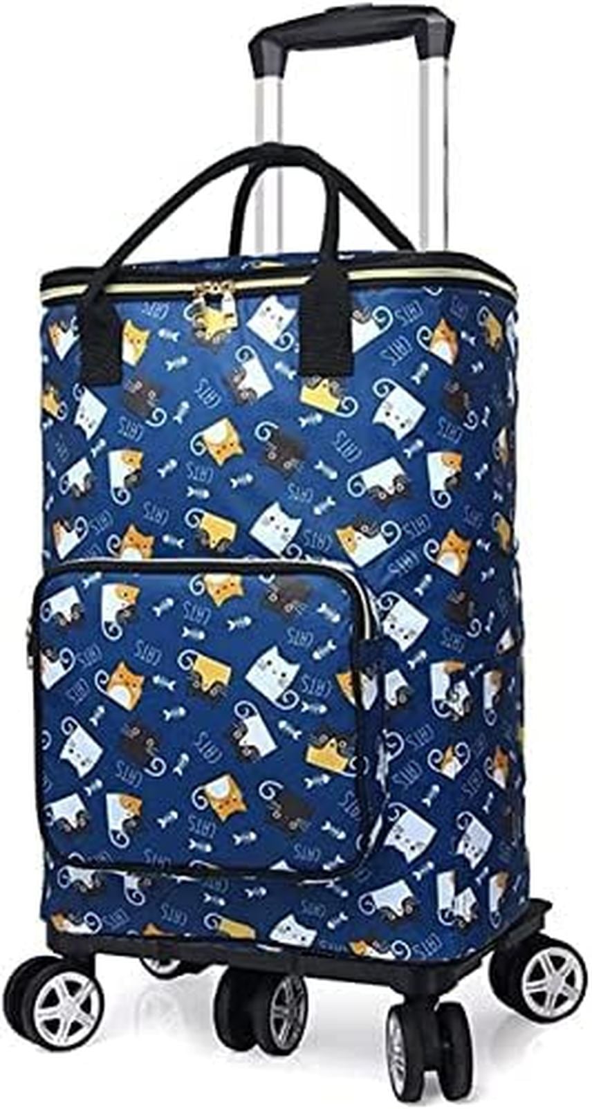 5輪 花柄 お買い物カート ショッピングカート アルミ箔 保温 買い物カート 折りたたみ 軽量 キャリーカート ショッピングトロリー ハンドル付き 静音 大容量 丈夫 持ちやすい 収納便利 調節可能