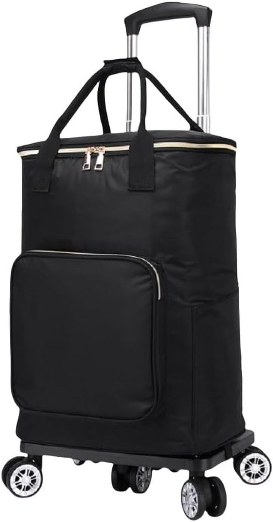 買い物カート ショッピングカート 5輪買い物キャリー 旅行バッグ 横押し 保温 コンパクト スーパー お酒 キャンバス マルチポケット 折り畳み 持ち転び ペットボトル 軽量 お米 リュック 帰省 重｜ハッピートゥデイ