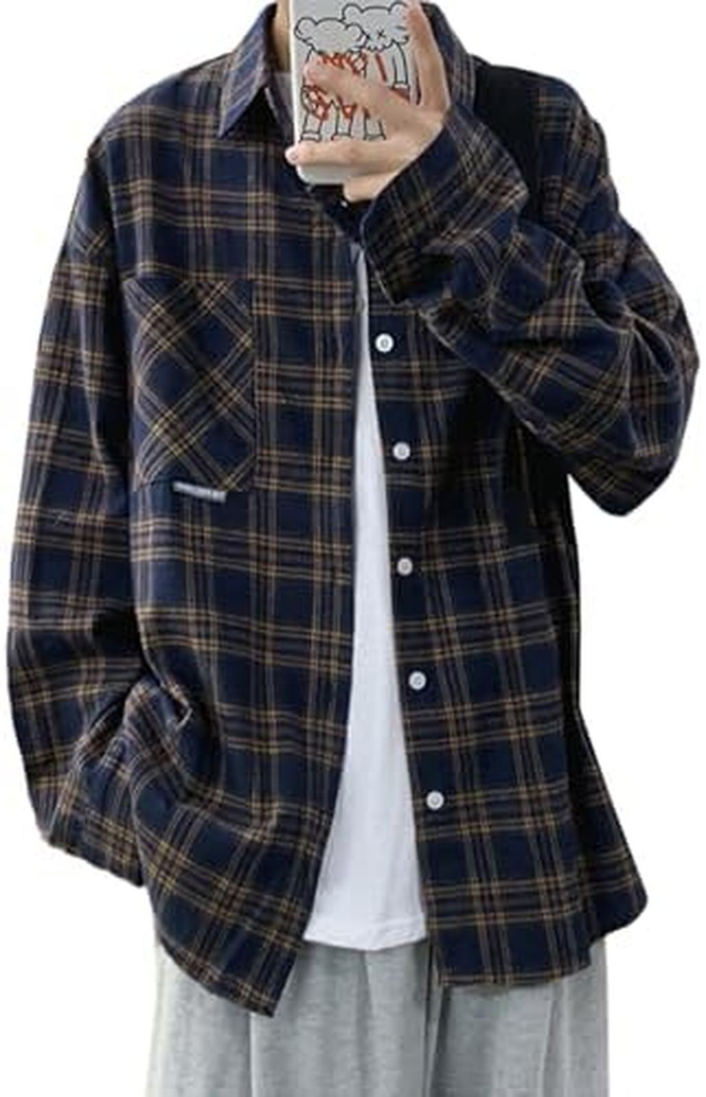 メンズ フランネルシャツ メンズ 長袖 チェック柄 シャツ カジュアルフランネルメンズ