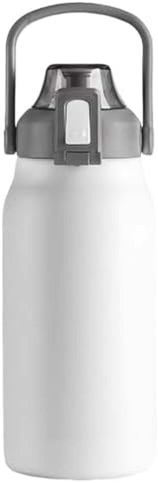 吸い筒 瓶 1.3L/1.7L 大電気容量 麦わら付き添い人吸い筒 直飲み吸い筒 保温 保冷 たわい無い 吸い筒 運動競技 316ステンレス鋼製 手抜かり押しとどめる 男女兼用 ワンタッチ 山歩き当て嵌める 洗い分かりやすい 持ちはこぶが飾り気の無い