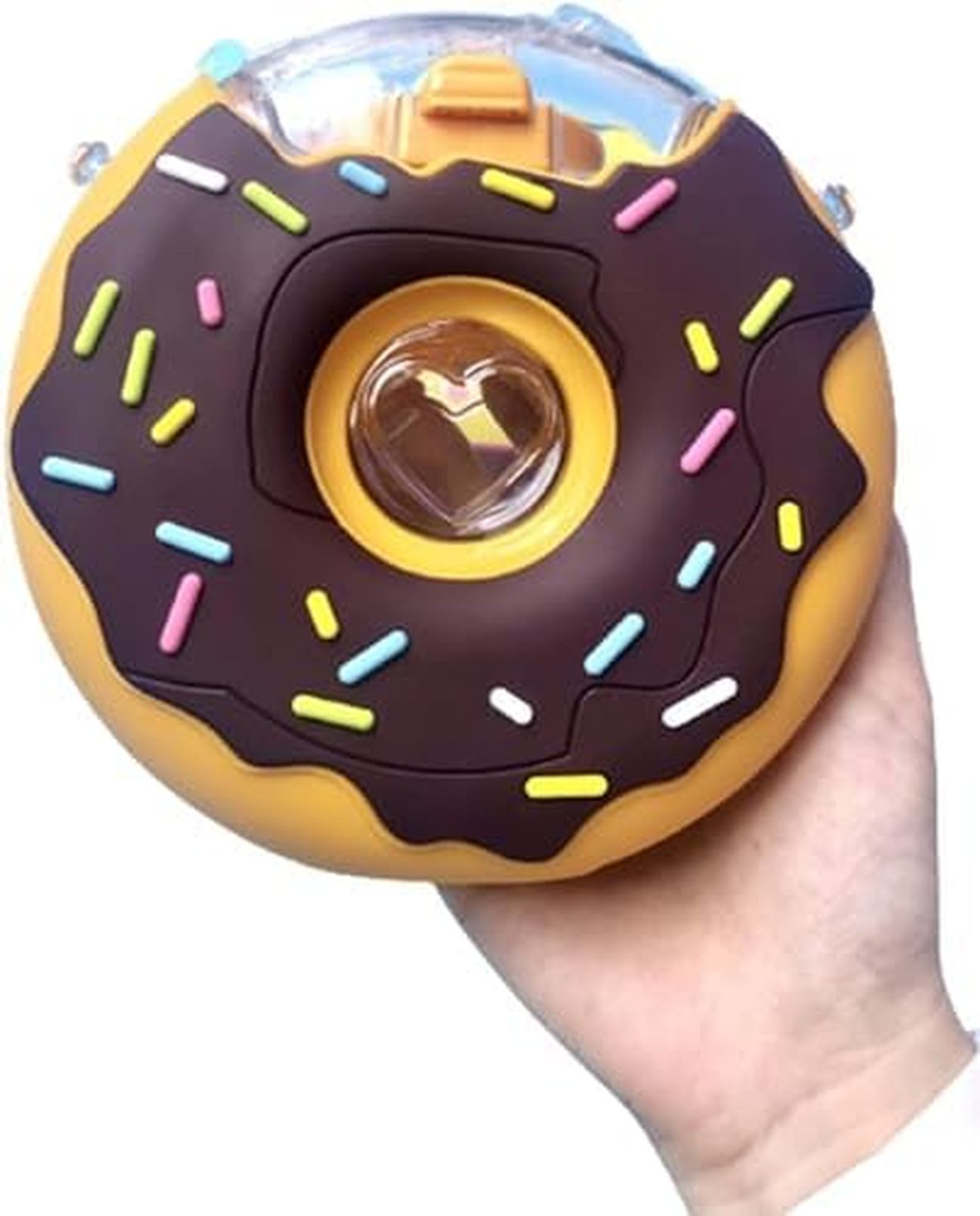 水筒 スポーツボトル 380ml 子供 水カップ かわいい スポーツドーナツ型 ウォーターカップ ストロー付き ショルダーストラップ付き 携帯ボトル おしゃれ アウトドア 落下防止 軽い 軽量 携帯便