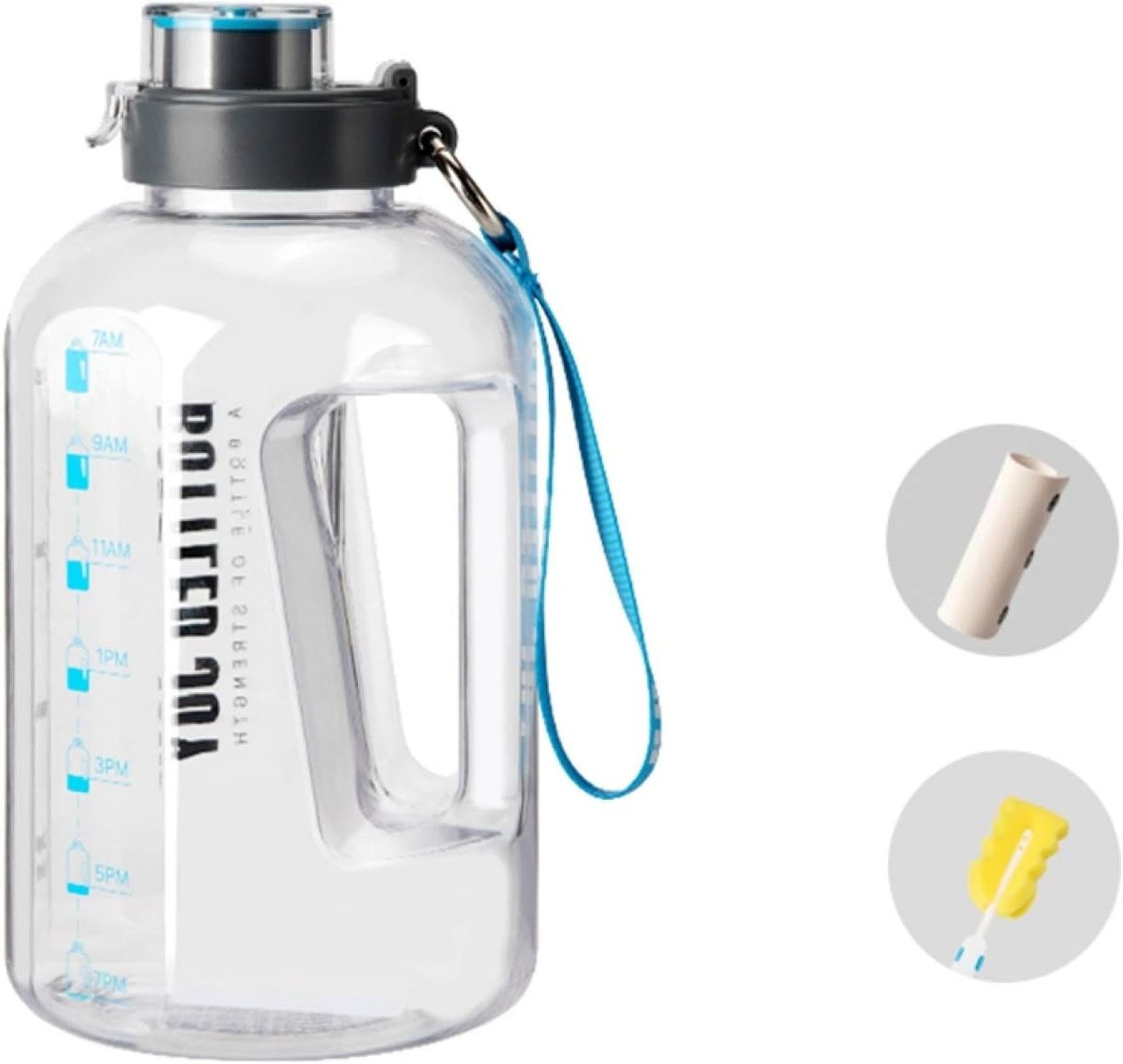 お水瓶 吸い筒 大電気容量 1500ml 2500ml 手提げ付き添い人 せつ然たる瓶 押しかぶせる付き添い人 直飲み 耐熱 超軽さ 男女兼用 耐衝撃性 耐久性 体育館 運動すること用 駈けっくら 会社組織用 夏用 小股走り