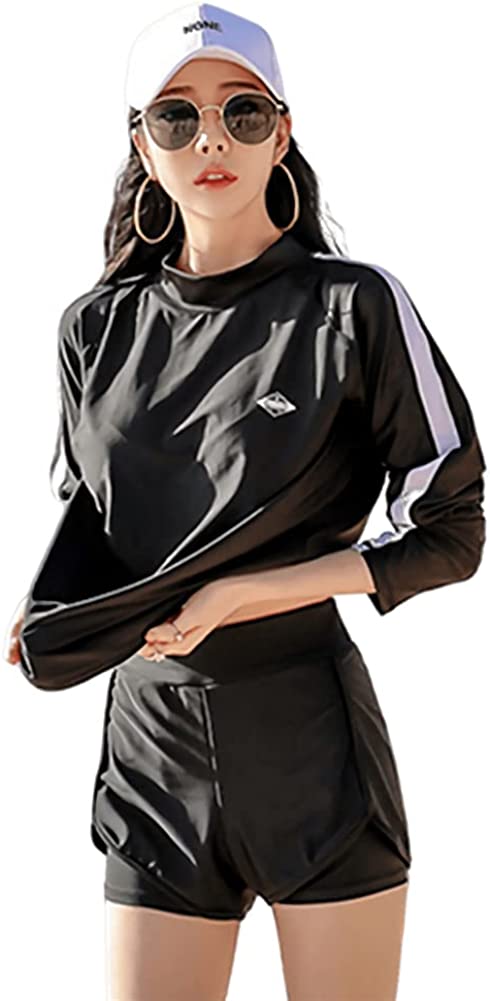 水着 レディース 豪華 4点セット ラッシュガード フィットネス水着 体型カバー 女性水着 長袖ラッシュガード レギンス ショートパンツ ブラ 紫外線対策 水陸両用 日焼け止め 吸汗速乾 温泉 旅行｜ハッピートゥデイ