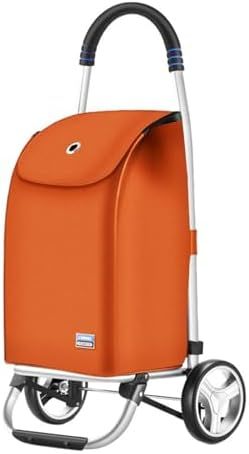 買い出し手押し車 35L ショッピングキャリー 折りたたみ 買い出し手押し車 2輪 大電気容量 軽さ 静音 パウダーコンパクト 今めかしい 買い出し アウトドア オレンジ色 アウトドア 再利用原料品 持ちはこび手押し車