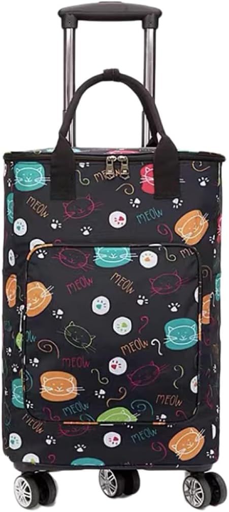 ショッピングカート 5輪ショッピングキャリー 2WAY お買い物カート 保温保冷バッグ 手提げ 折り畳み式 3段階調整 360度回転 ポケットあり キャリーカート レディース おしゃれ 運動会 バー|ハッピートゥデイ