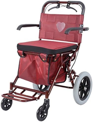 ショッピングカート 高齢者のトロリーはプッシュして座ることができますポータブルクワッドバイク折りたたみトレーラーショッピングカート高齢者のショッピングカートハンドトラック 使いやすい 高さ調節グリップ｜ハッピートゥデイ