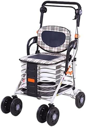 ショッピングカート ショッピング 自走式棚 高齢者はトロリーに座ることができます 折りたたみ式 ポータブル 食料品ショッピン グ高齢者ウォーカー 荷物運び 便利グッズ|ハッピートゥデイ