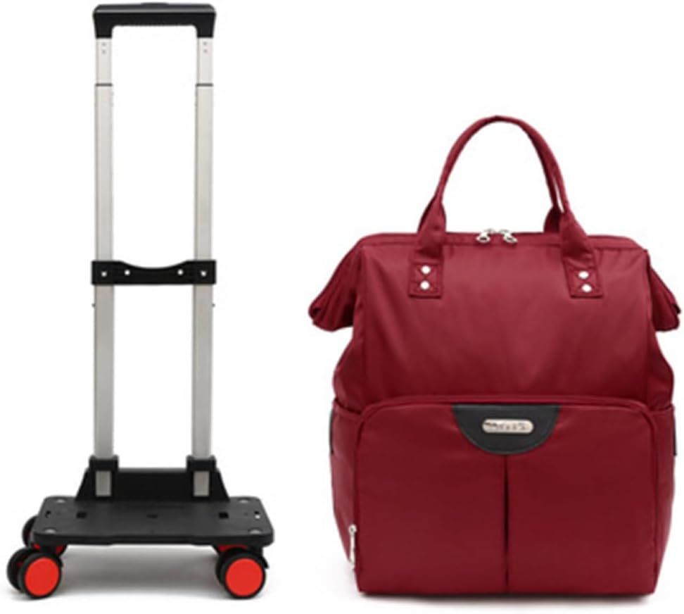 トロリーバッグ 2WAY キャリーバック リュック 機内持ち込み キャリー ビジネス 旅行かばん リュック ショッピングキャリー 4輪 キャリーバッグ 折りたたみ メンズ 2日 小型1泊 超軽量 ソ｜ハッピートゥデイ