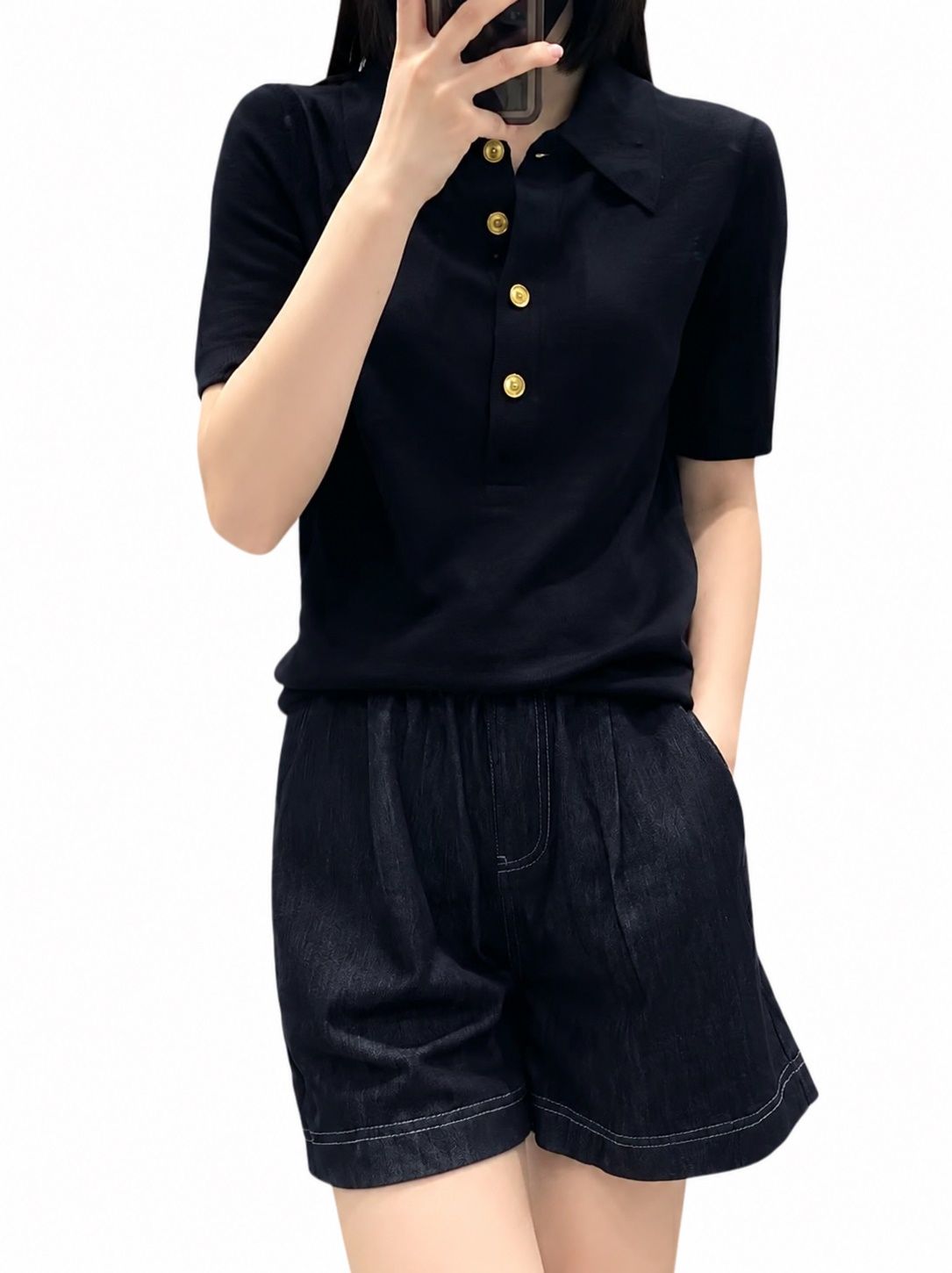 朱夏編み物 スポーツシャツ レディース 半袖 襟付き添い人 好いたらしいめ 事務室 心地よい トップス 5分袖 向こう正面名取り草 胸隠し付き添い人 着痩せ 体型取りまかなう 無地 今めかしい 成年者 好いたらしい 通い 通学 伸縮