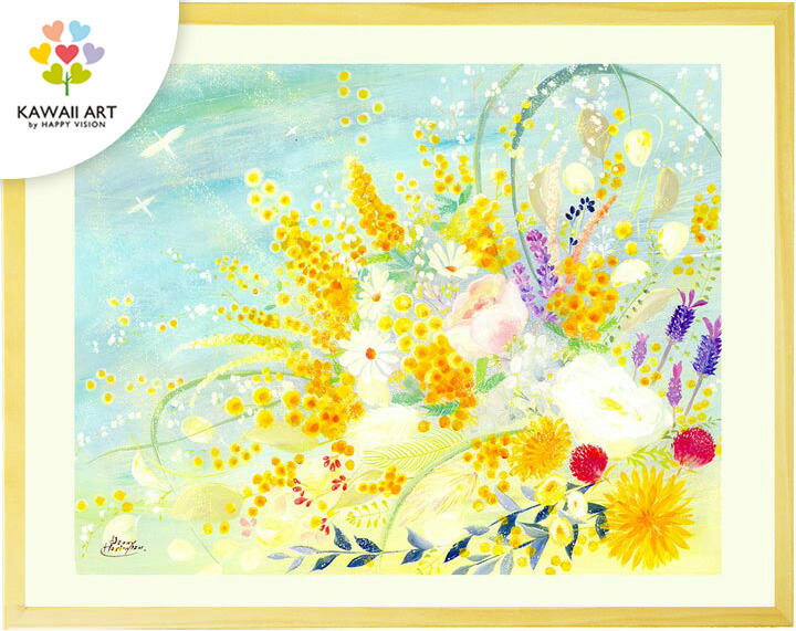 花の絵 すずらん アート 「巡る幸せを花束に」