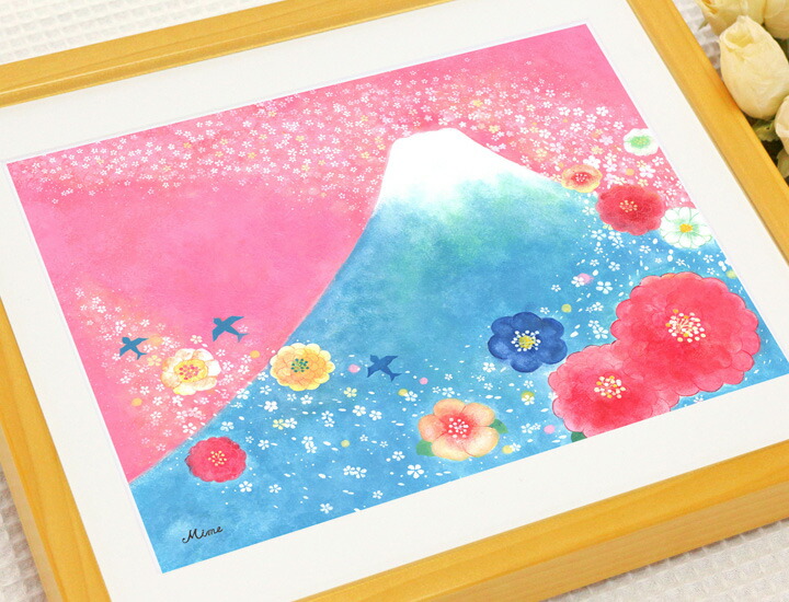 人気の のkawaii 年配者への贈り物 退職プレゼント 富士山 癒し絵画 部屋 富士山の絵画 結婚祝い 絵通販 年配者 日本画 やさしい 風水 額入り Art優しい絵 花の絵 絵画通販 開店祝い 名入れ 風景画 玄関に飾るといい絵 額付き 歓びの空へ Mサイズ ポエム 癒しの