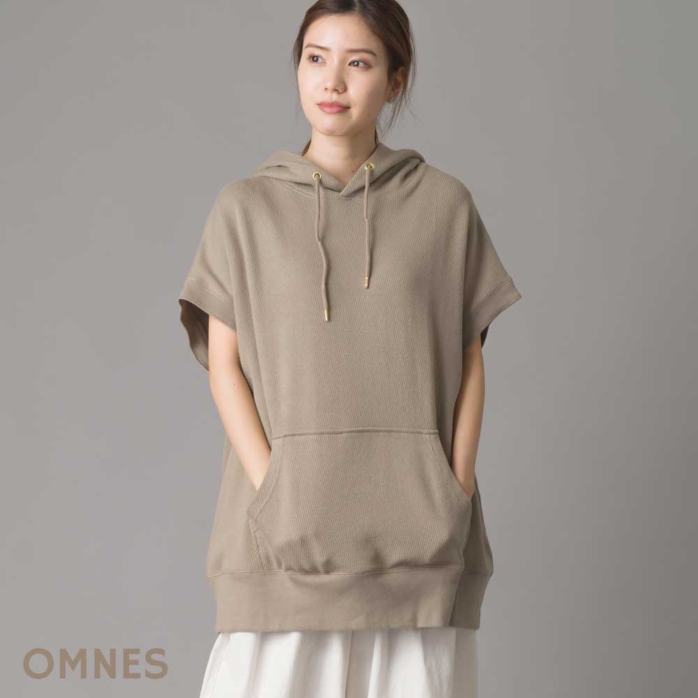 楽天市場 レディース ノースリーブ フリーサイズ Omnes ハニカムストレッチノースリーブプルオーバーパーカー カジュアル Tシャツ ハニカムストレッチ レイヤード Haptic ハプティック Haptic ハプティック