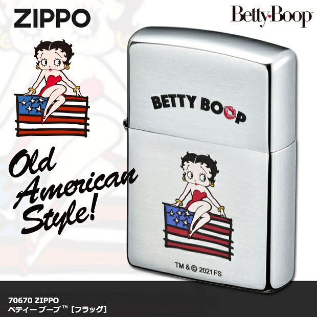 ZIPPO ベティーブープ(TM)　フラッグ　/正規品/BETTY BOOP/ベティーちゃん/アメコミ/アメカジ/復刻/旗/シンプル/かわいい/セクシー