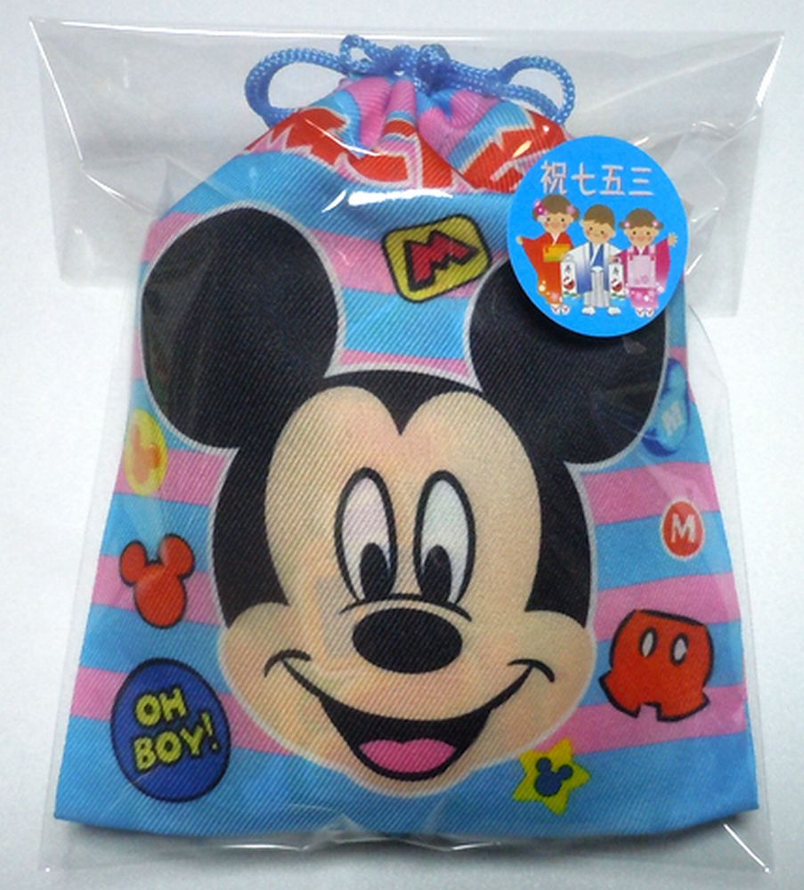 楽天市場 七五三シール付き 駄菓子詰め合わせ ディズニー 巾着袋入り イベントの景品 プチギフト お菓子 プレゼント 七五三お祝い はらしょう楽天市場店