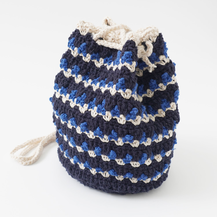 市場 原ウール 苺みたいなつぶつぶバッグキット 編み物キット おうち時間 手作りバッグ キット バッグ Knitworm 鞄 毛糸 裁縫 かばん 手芸